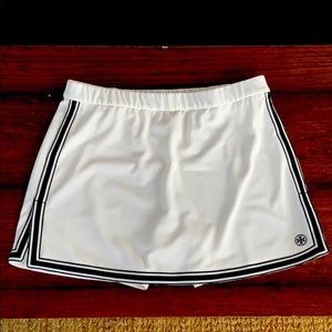 Tory Burch Sport Side-Slit Tennis Skirt (White)